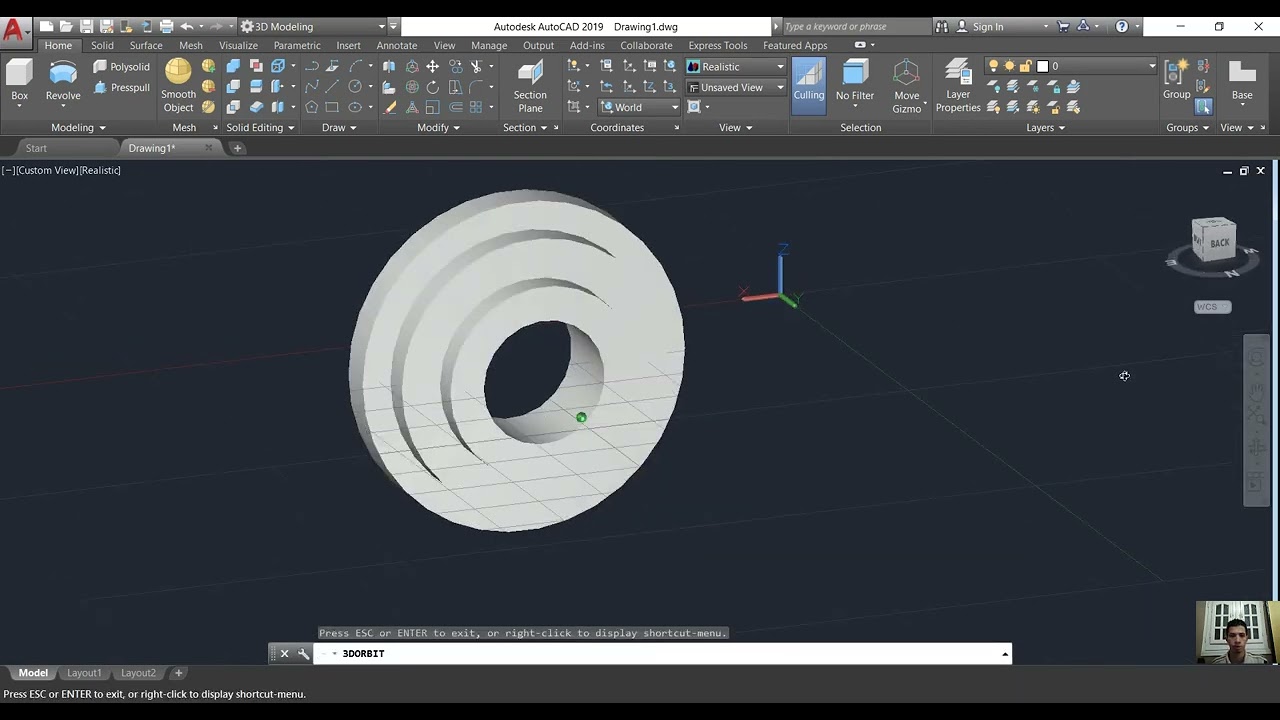 شرح REVOLVE في الاوتوكاد ثري دي ( REVOLVE In Autocad 3D )