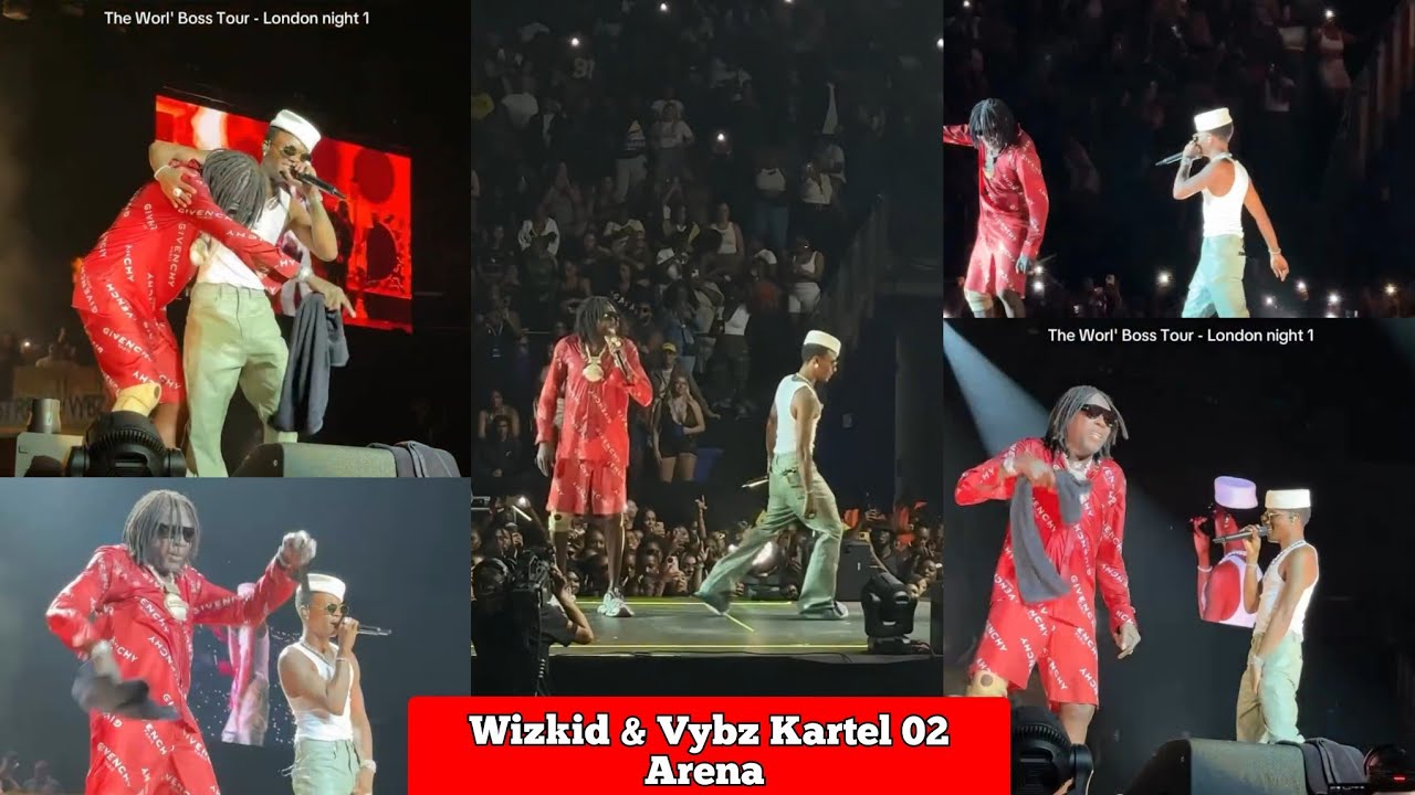 Wizkid Surprise Vybz Kartel Live at 02 Arena London.  Full Performance 
