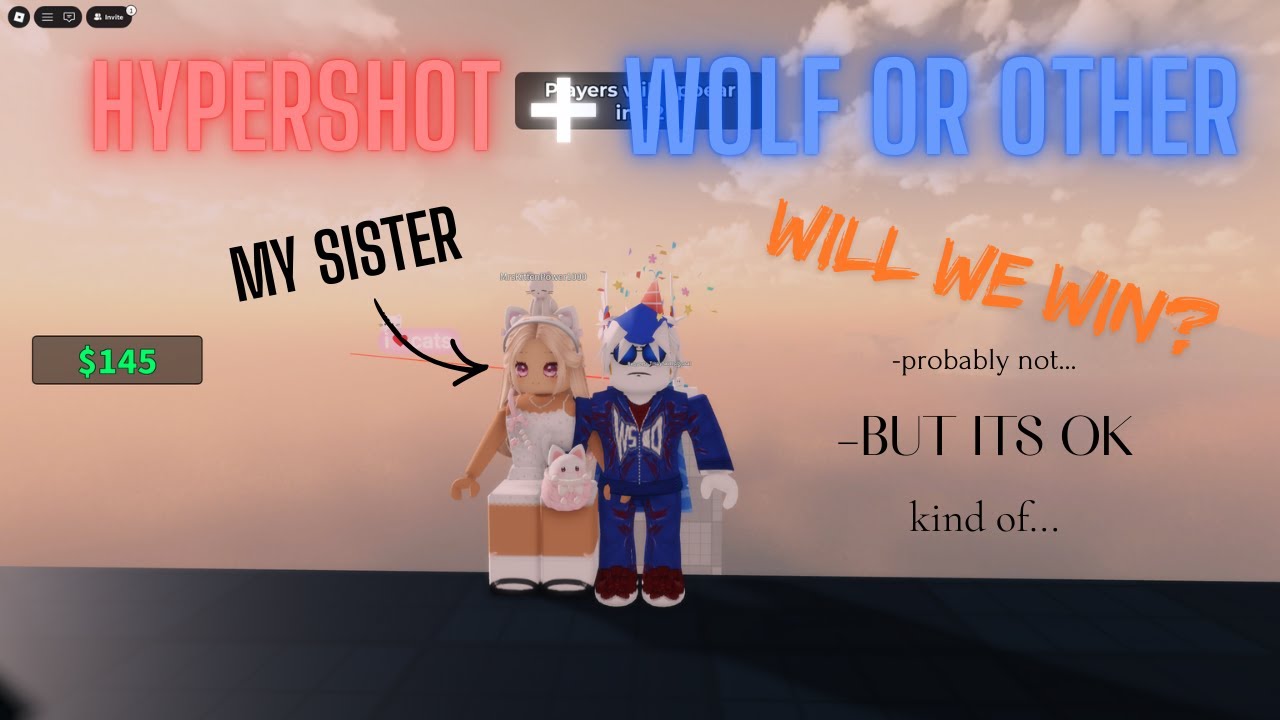 ROBLOX *BLIND SHOT* AND *WOLF OR OTHER* WITH MY SISTER!!