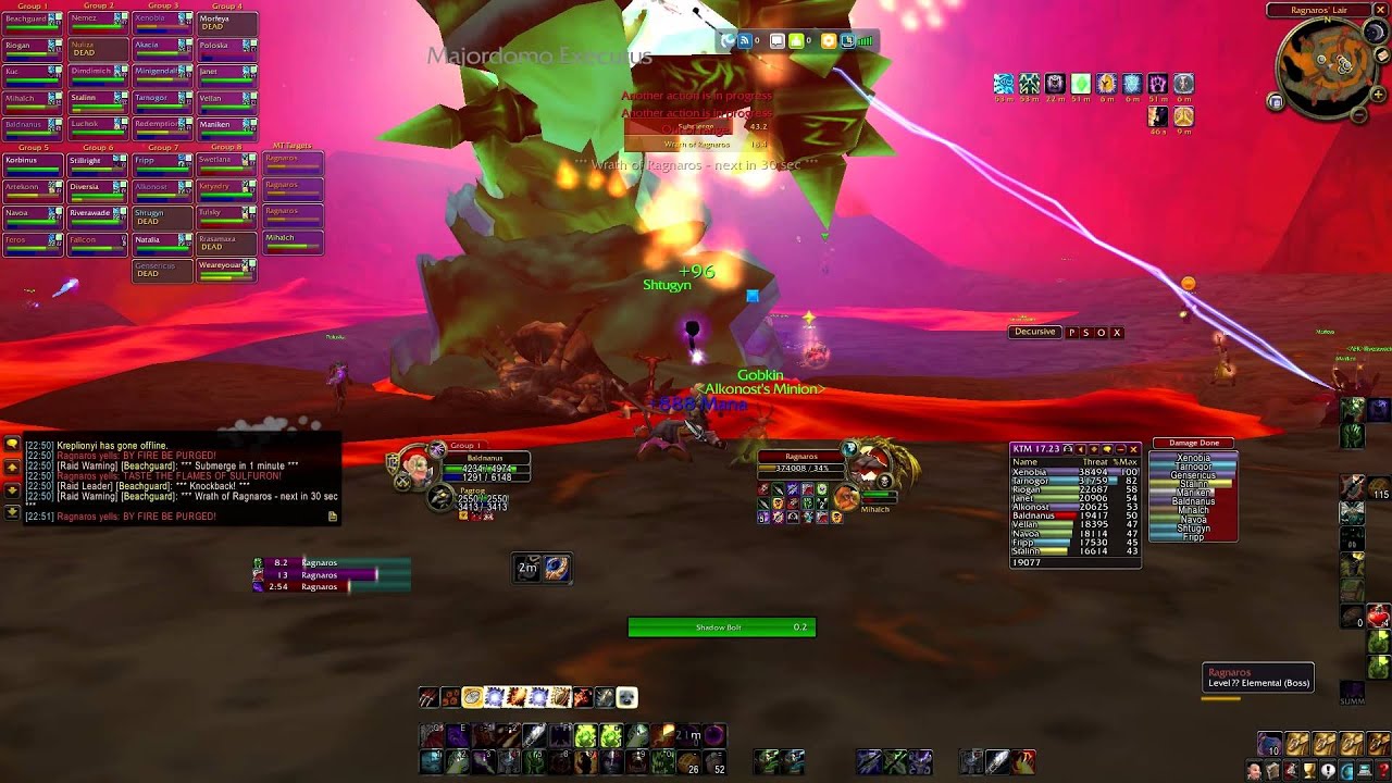 Valkyrie WoW 1.12 - EliteLegion first Ragnaros kill