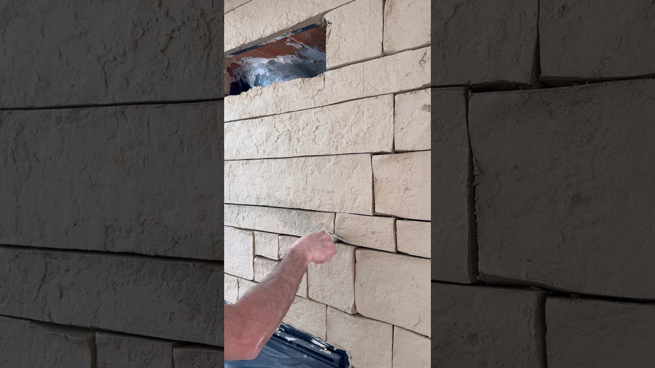 ARTIFICIAL STONE PROCESS WITH CONCRETE #piedraartificial #artificialstone #artconcrete #construction
