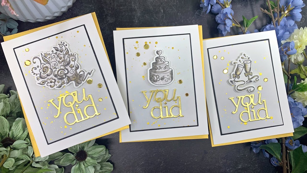 Black, Gold & White Wedding Cards | CZ Design You Did