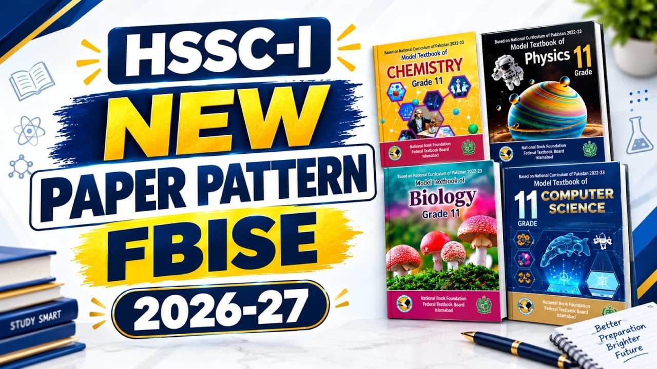 FBISE HSSC 1 New Paper Pattern 2026&ndash;27 🔥 | 50% MCQs 50% Subjective | Federal Board | HSSC-I |FBISE