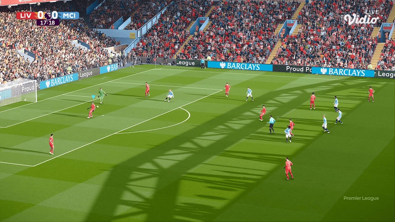 Игровой процесс Football Life 2025 Premier League Full MOD. Ливерпуль против Манчестер Сити.