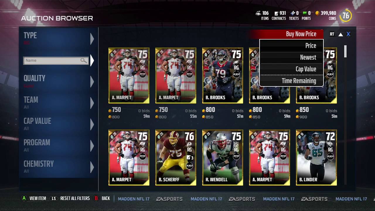 Madden 17 Ultimate Team | AUCTION BLOCK TIME | OFFENSE | MUT 17