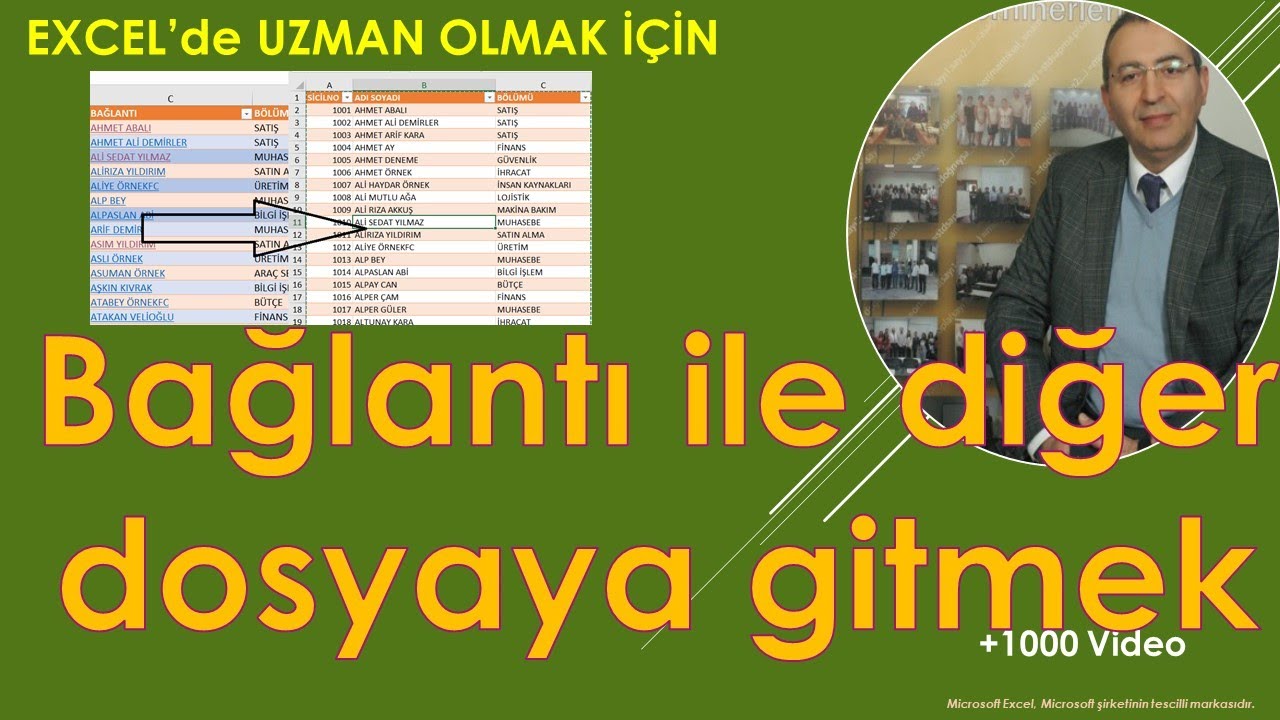 Excelde Bir Dosyadan Diğer Dosyaya Bağlantı ile Gitmek