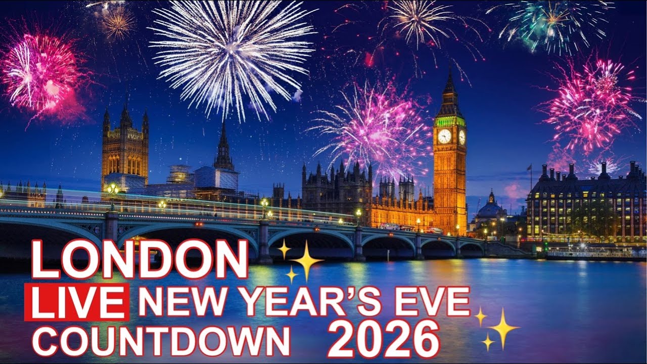 London Fireworks ✨ New Year Celebrations 🎆 LIVE 💫 Countdown 2026