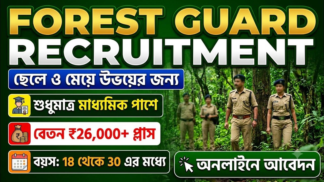 Forest Guard Recruitment in Districts | West Bengal Forest Guard Department Job 2026 | Forest Gua...