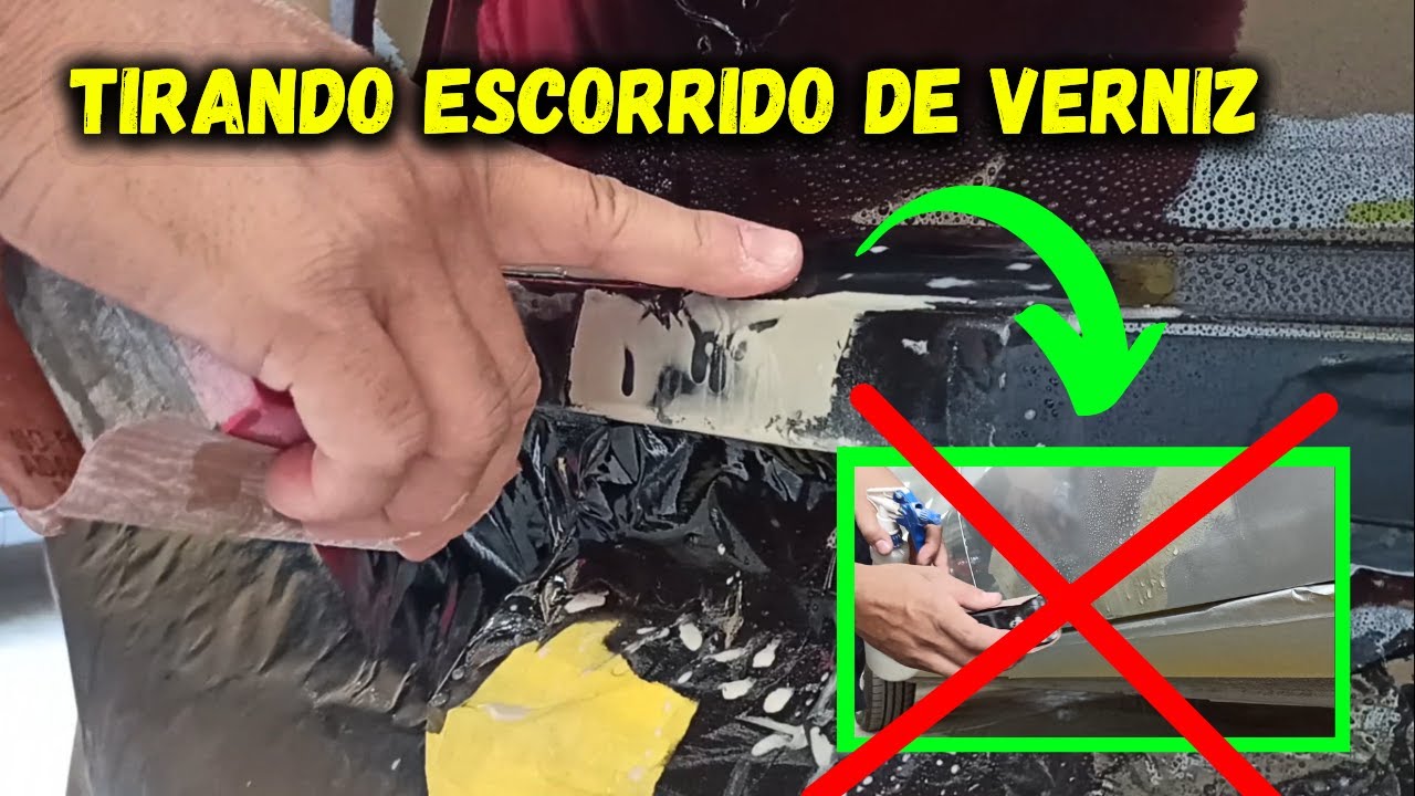 TECNICA Simples e FACIL | Como tirar ESCORRIDO no verniz AUTOMOTIVO | PINTANDO CARRO PASSO A PASSO