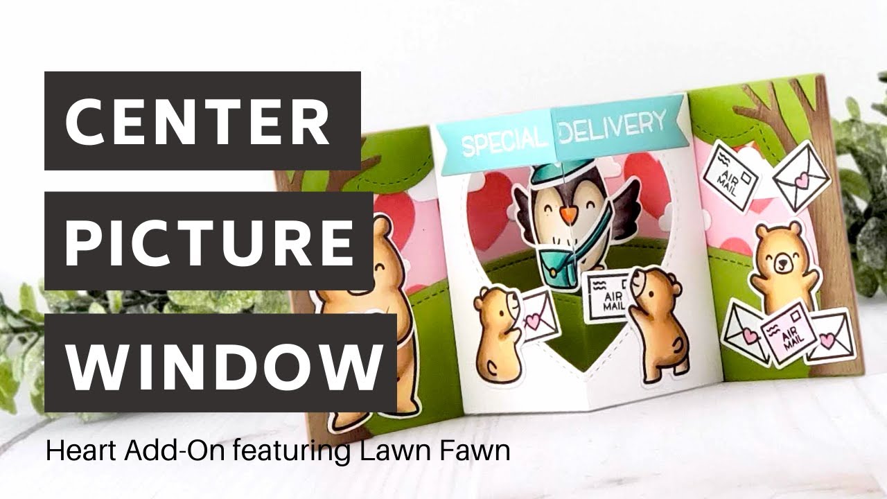 How To Make a Heart Center Picture Window Interactive Card featuring Lawn Fawn