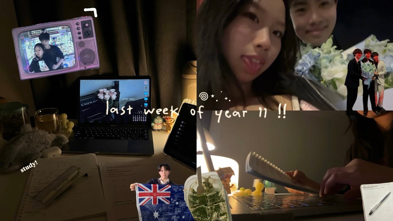 last week of year 11! // exam prep, st ig. grad ball, earl grey matcha tiramisu, studying