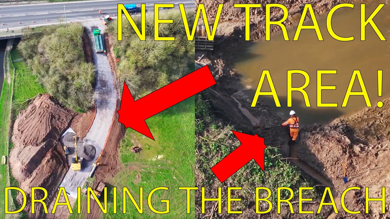 Whitchurch Canal Breach Update, New Works + Deliveries & Draining! With Commentary (5thMar)