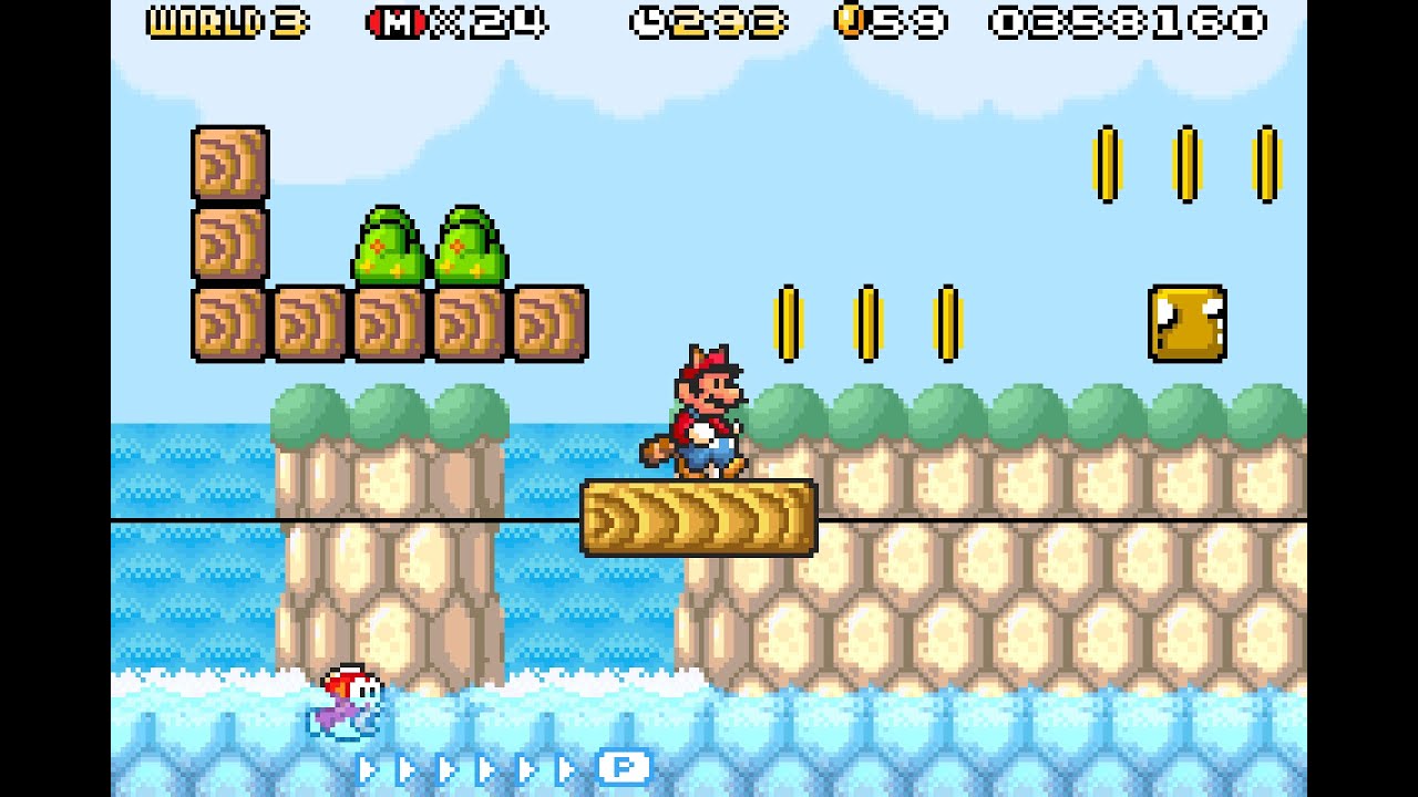 Super Mario Advance 4: Super Mario Bros. 3 [World 3: Sea Side] (No Commentary)