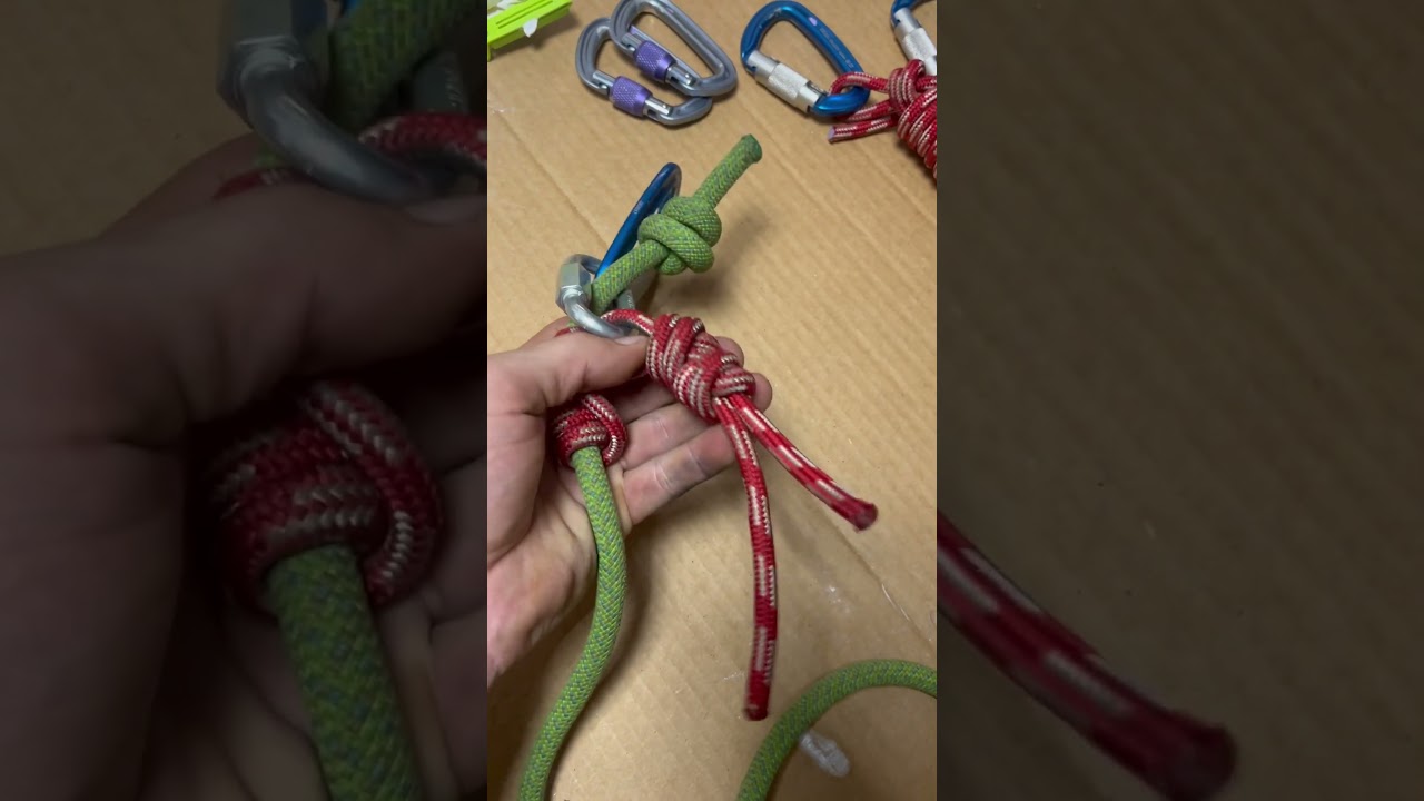 DIY personal anchor for climbing that still needs refinement #rockclimbing #hownotto #climbing