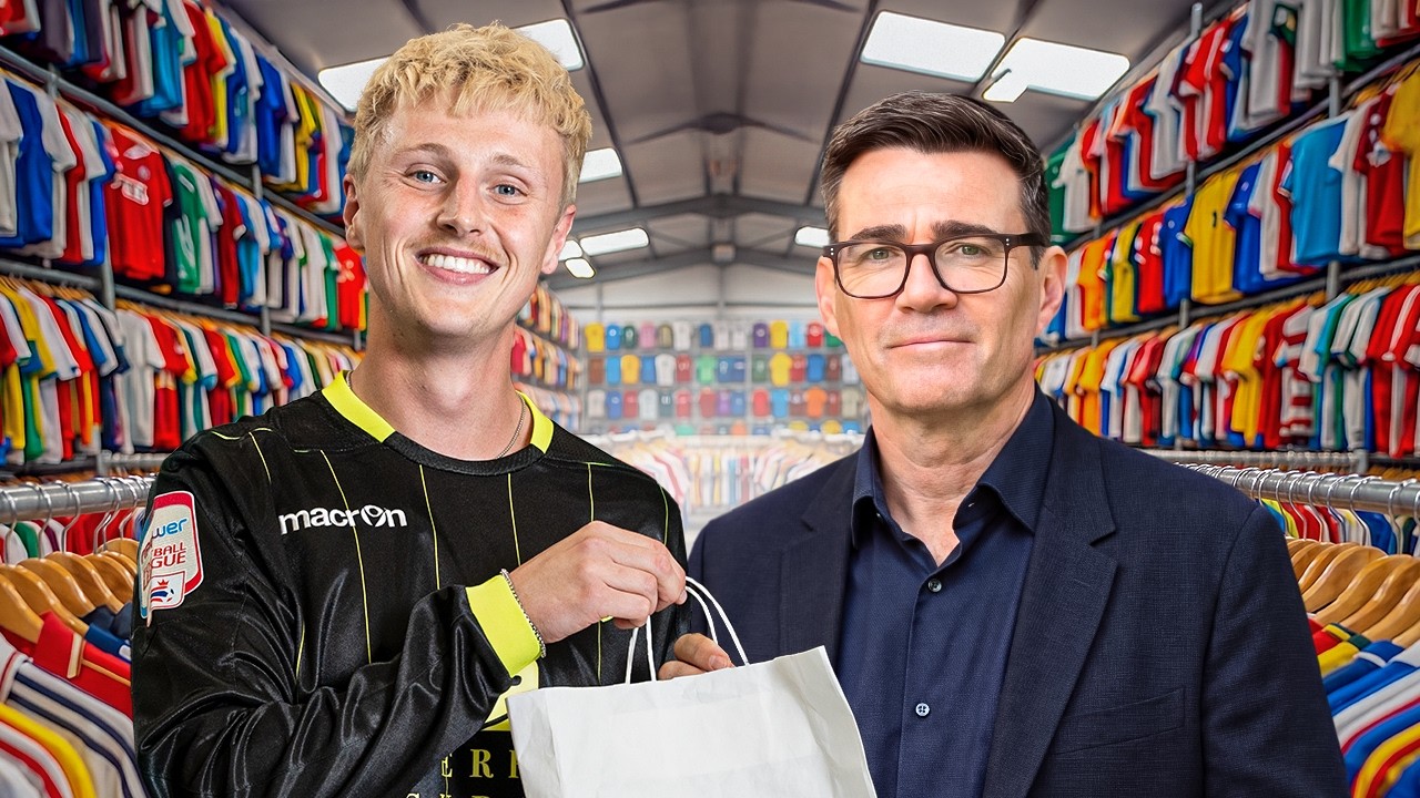 Andy Burnham Shops For Retro Football Shirts - Shirt Shopping
