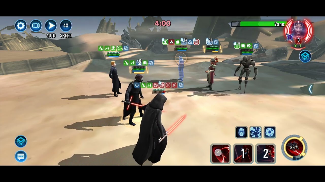 SLKR vs PKHO (Vane Cron) GAC 3v3 Swgoh 