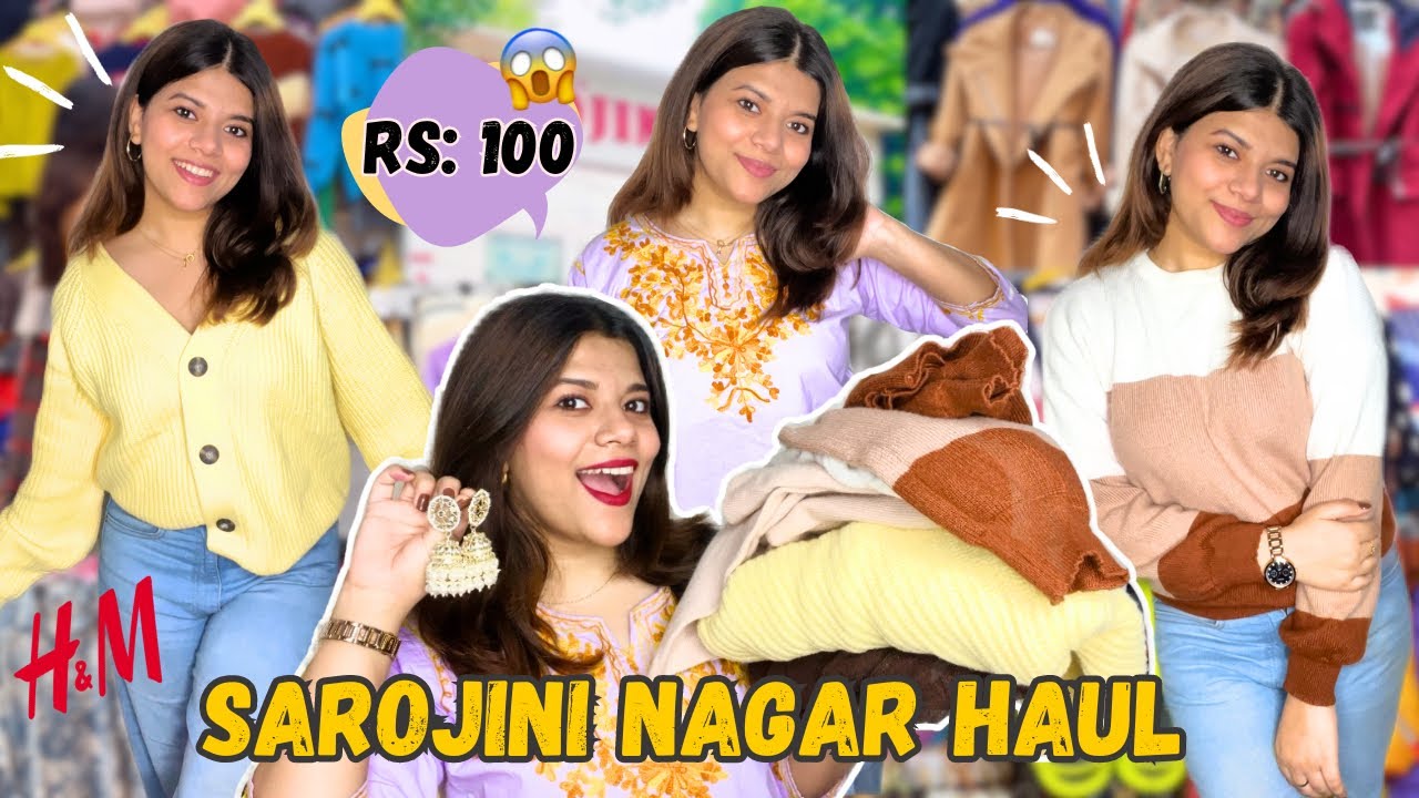 *CHEAPEST* Sarojini Nagar Market Winter Haul Starting from ₹80 | HUGE Try on Haul 😱