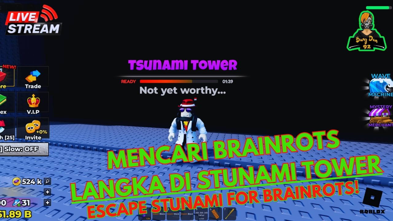 Menunggu Sahur Cari Infinity Brainrot Di Game Escape Stunami For Brainrots!