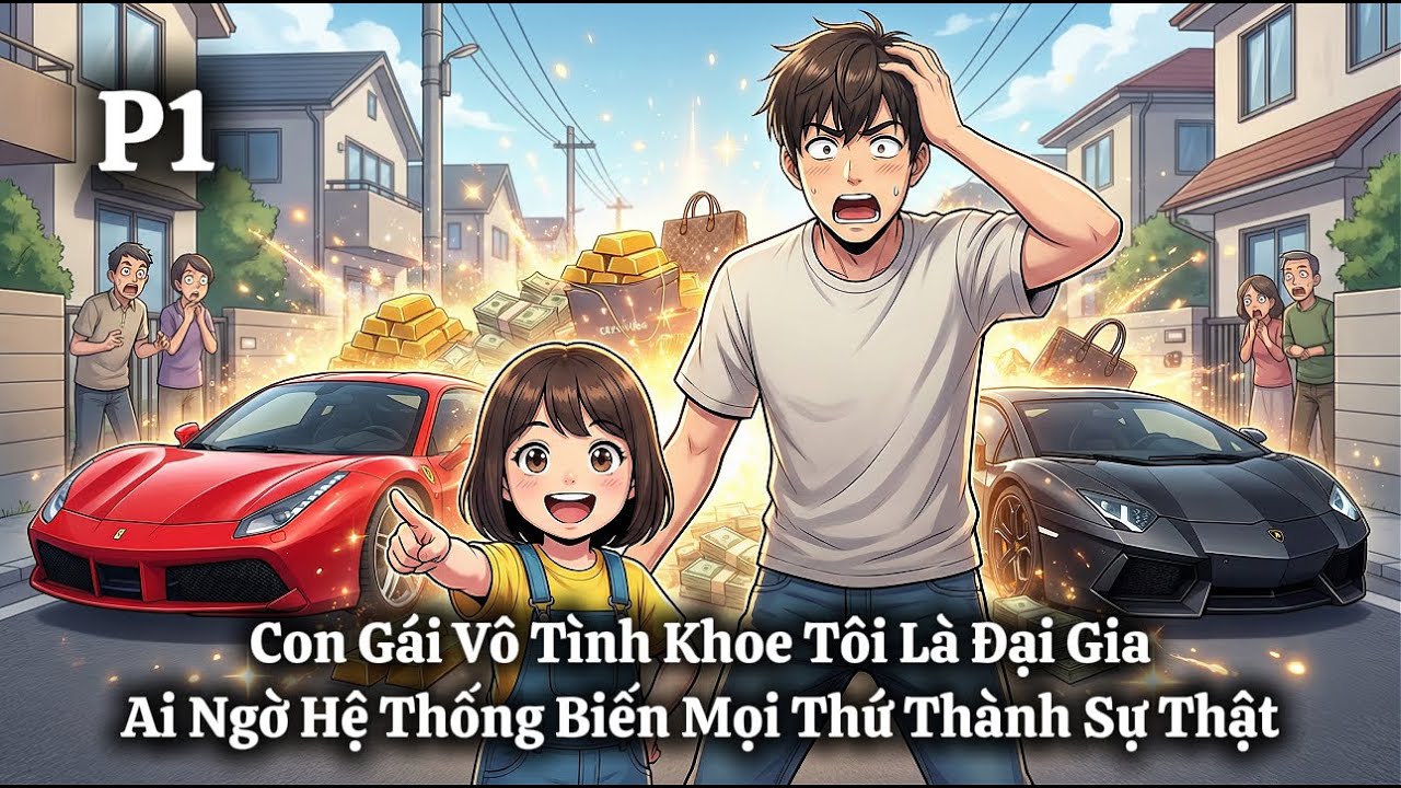 Con Gái Vô Tình Khoe Tôi Là Đại Gia, Ai Ngờ Hệ Thống Biến Mọi Thứ Thành Sự Thật | P1