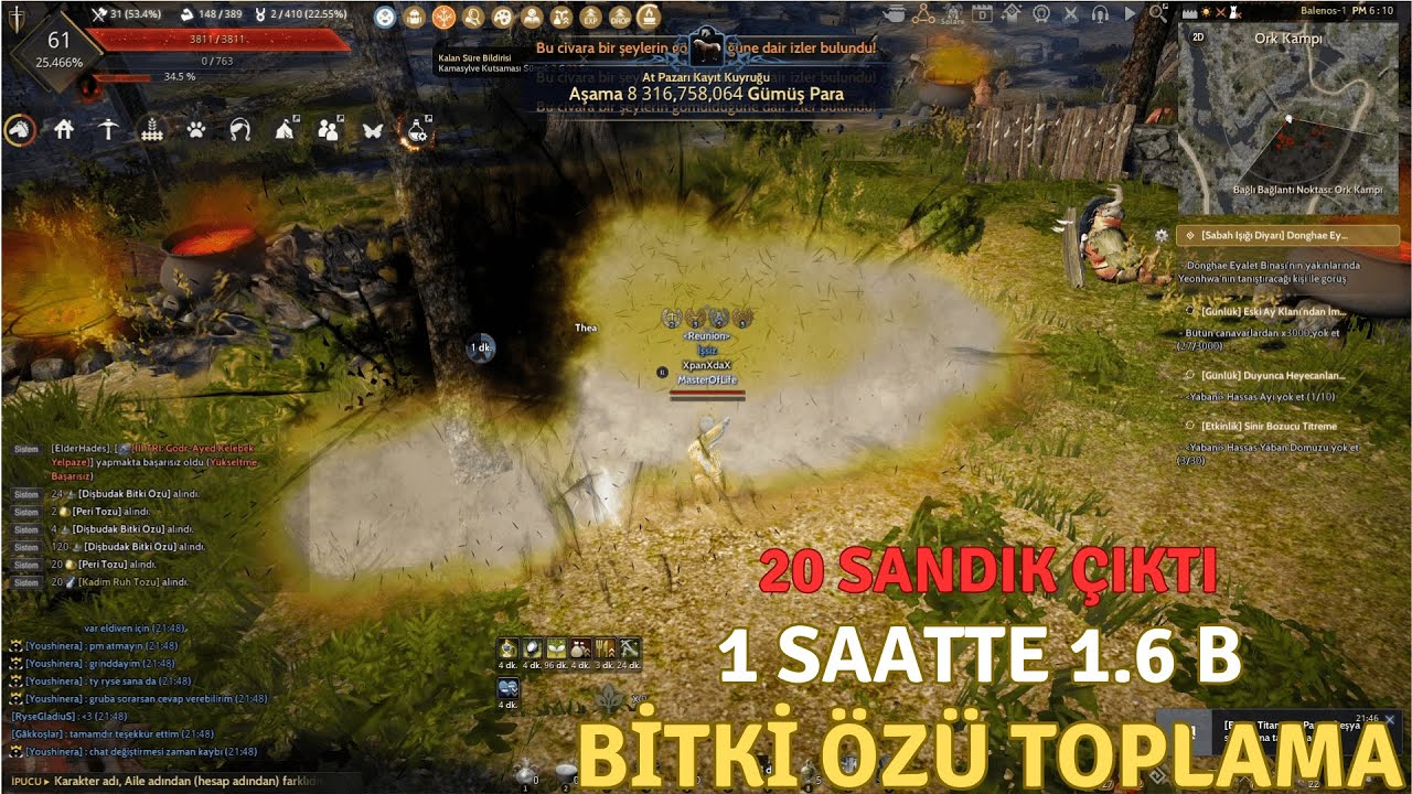 Bitki Özü Toplama | 1 Saatte 1.6 Billion | 20 Adet Kazı Sandığı Çıktı | Şansımız Tuttu :)