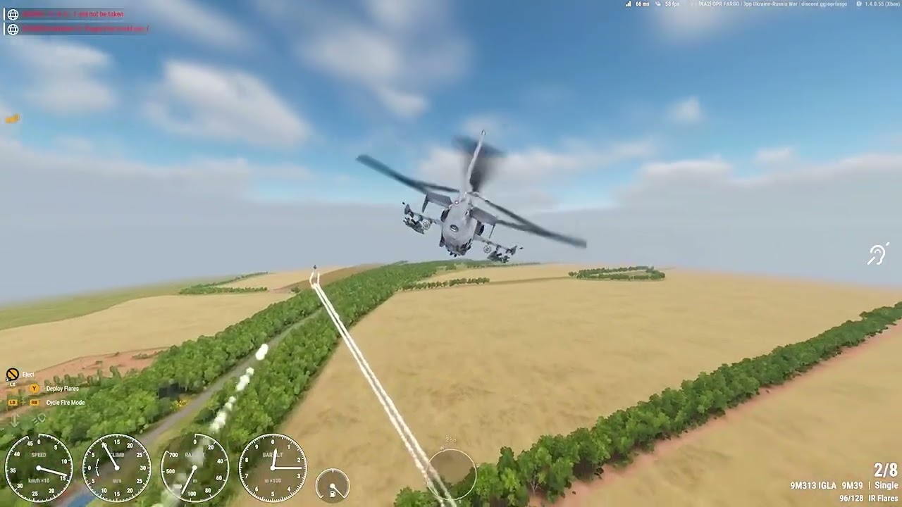 KA-52 crew showing the enemy no mercy in Arma Reforger 