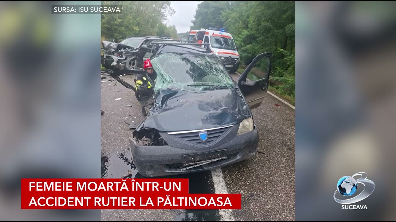Femeie moartă &icirc;ntr-un accident rutier la Păltinoasa