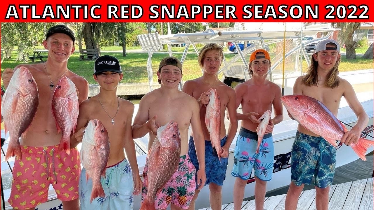 ATLANTIC RED SNAPPER SEASON 2022 - Bringing An Army Of Kids To Get More Fish!!