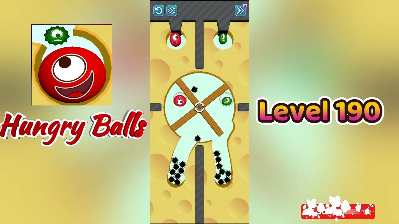Hungry Balls Level 190 Walkthrough | Addictive Puzzle Challenge 🍽️⚽ | Go Answer