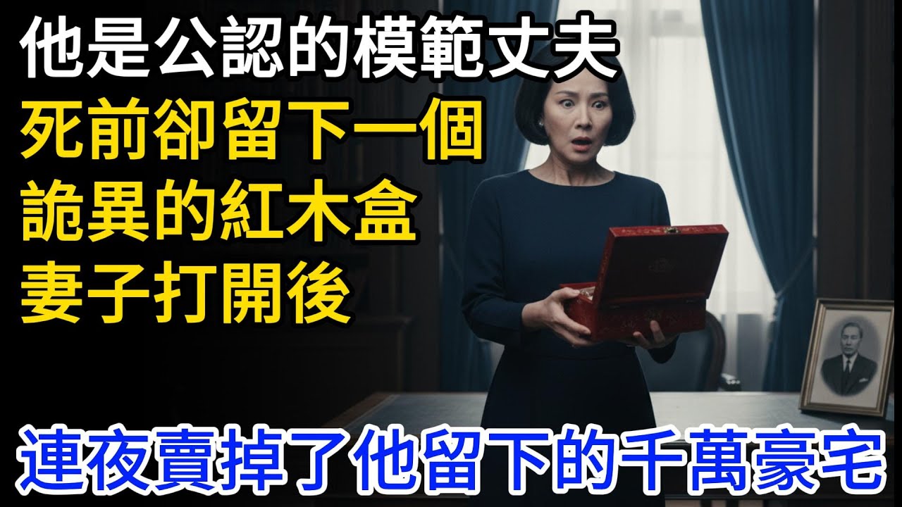 他是公認的模範丈夫，死前卻留下一個詭異的紅木盒。妻子打開後，連夜賣掉了他留下的千萬豪宅…#原創#離奇