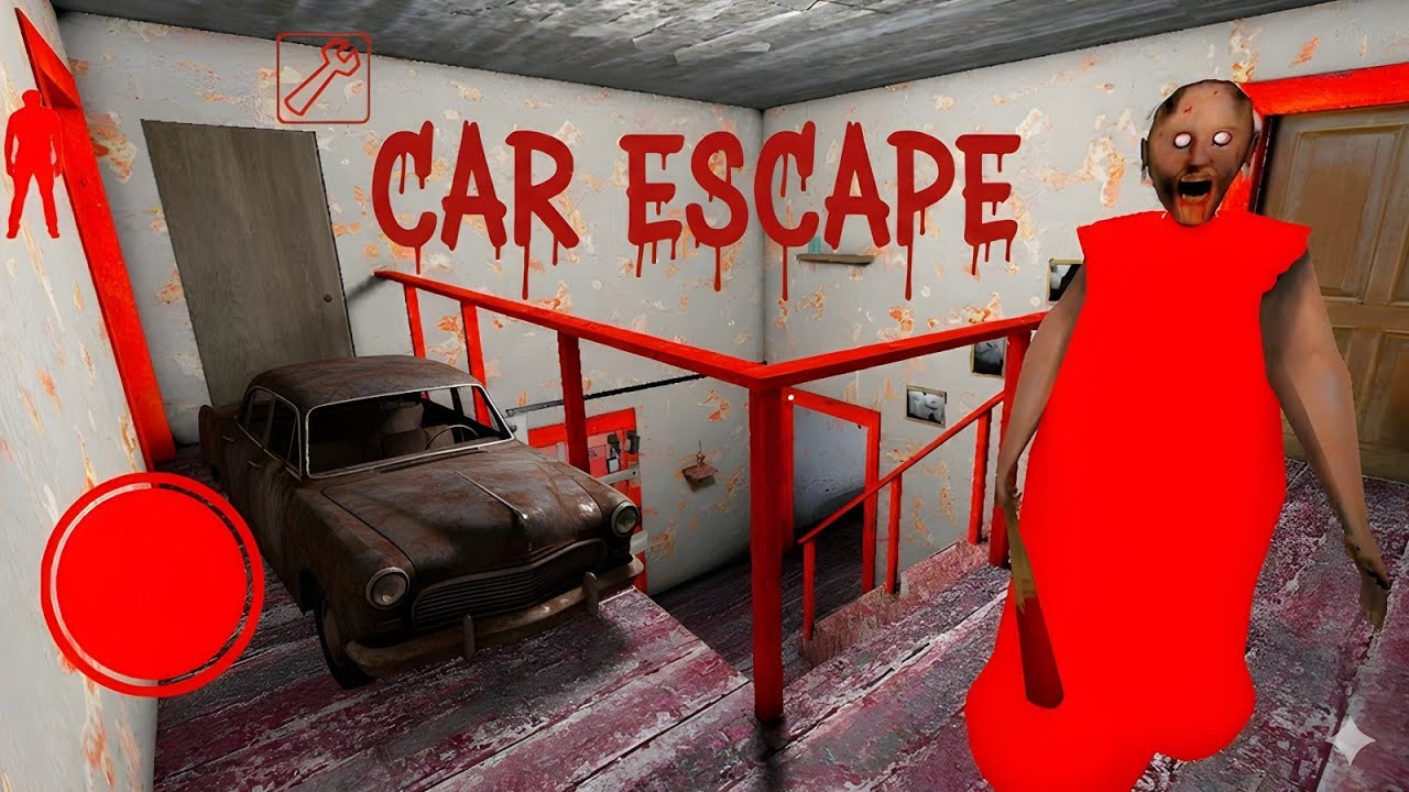 Granny Game Horror Escape Gameplay | Red Granny Car Escape 😲😅 Ep 2