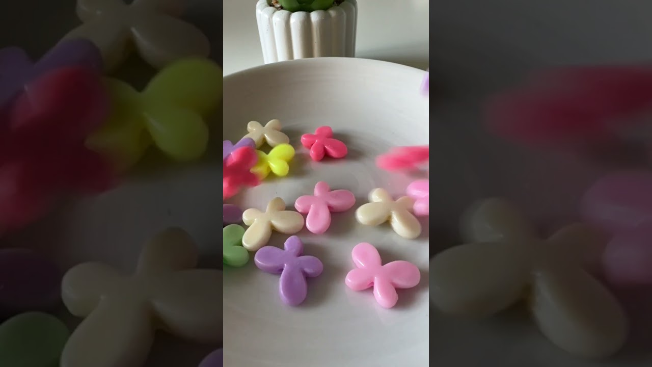 Cute Pastel Butterfly-Shaped Beads for DIY Jewelry Making.