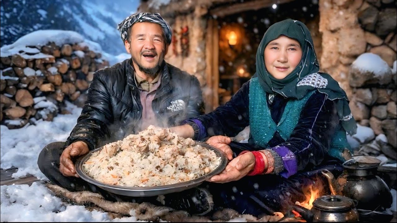Traditional Afghan Qabili Palau in a Village Home ❄️
