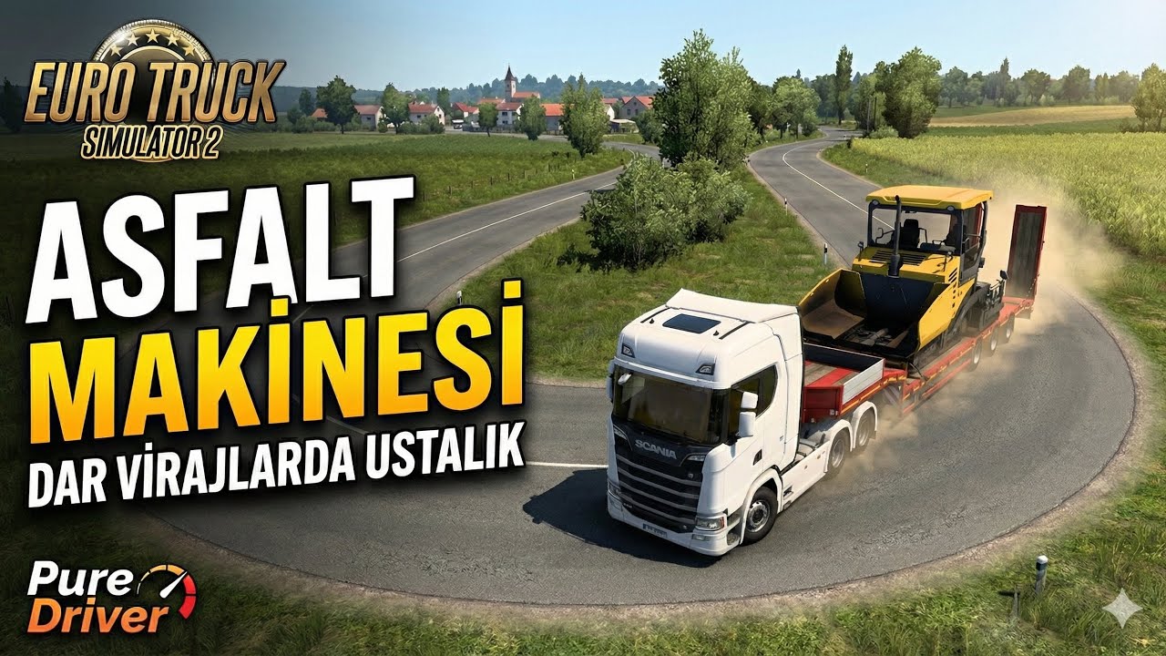 ETS 2 - Transporting Asphalt Milling Machine | Ultra Realistic 4K | Thrustmaster T300RS GT