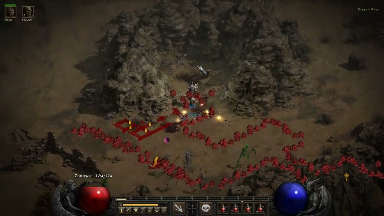 Diablo 2 Resurrected PL #12 - Armia szkieletów w Dalekiej Oazie i Robaczym Gnieździe!