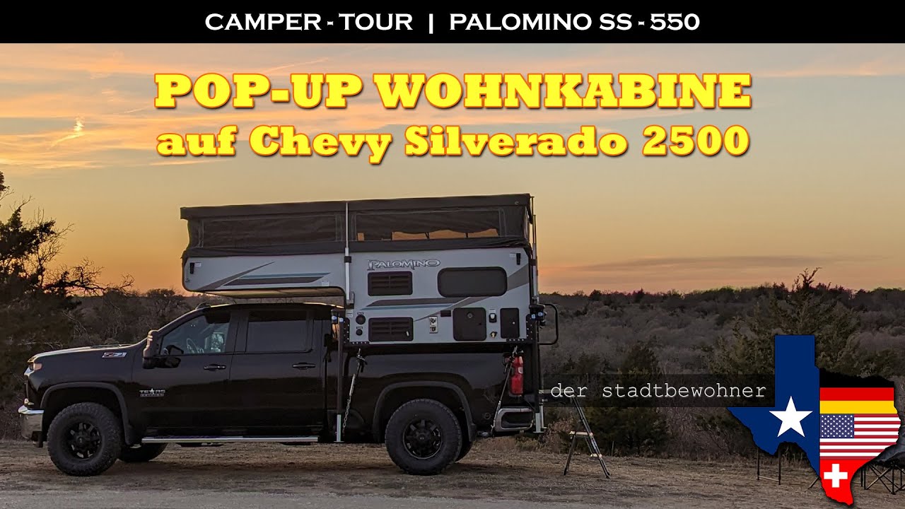 Tour meines Palomino SS-550 Pop-Up Truck Campers (Wohnkabine)