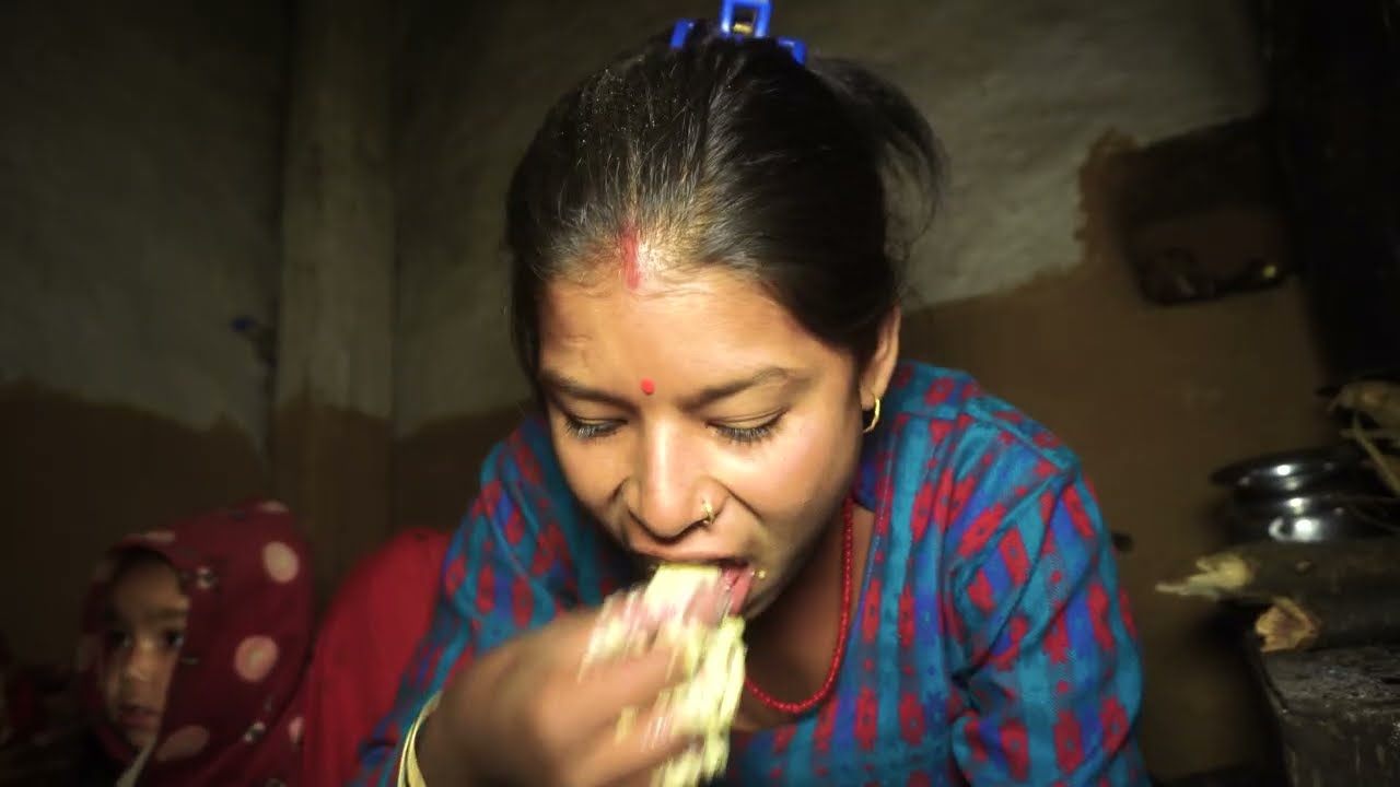 dharme brother's family enjoying food together || rural Nepal || village family food ||