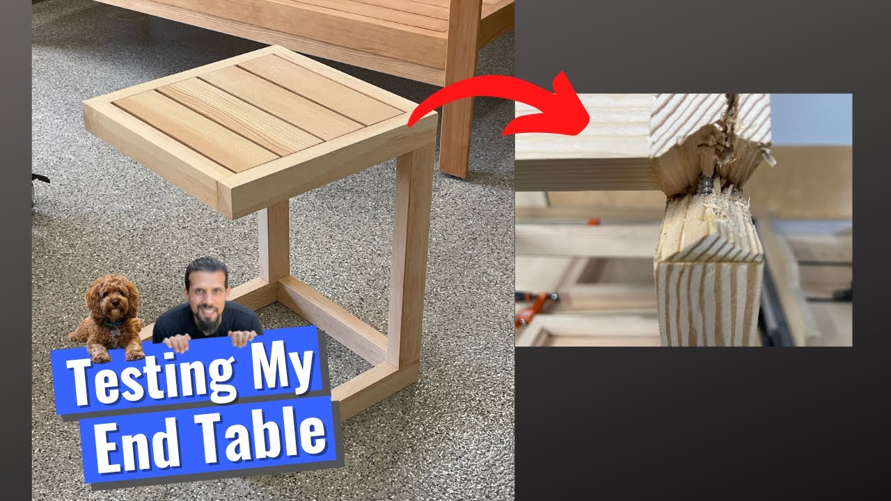 Load Testing My End Table // How Much Weight Will It Hold?