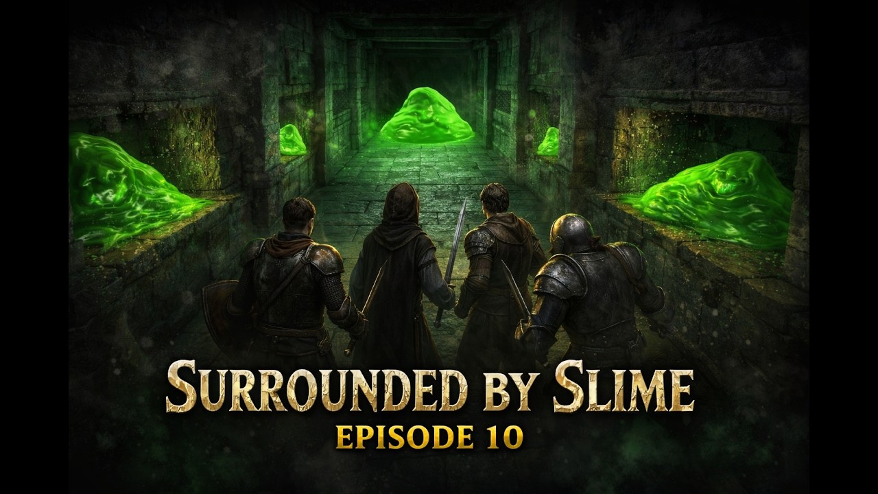 Surrounded by slimes  | Legend of Grimrock episode 10.