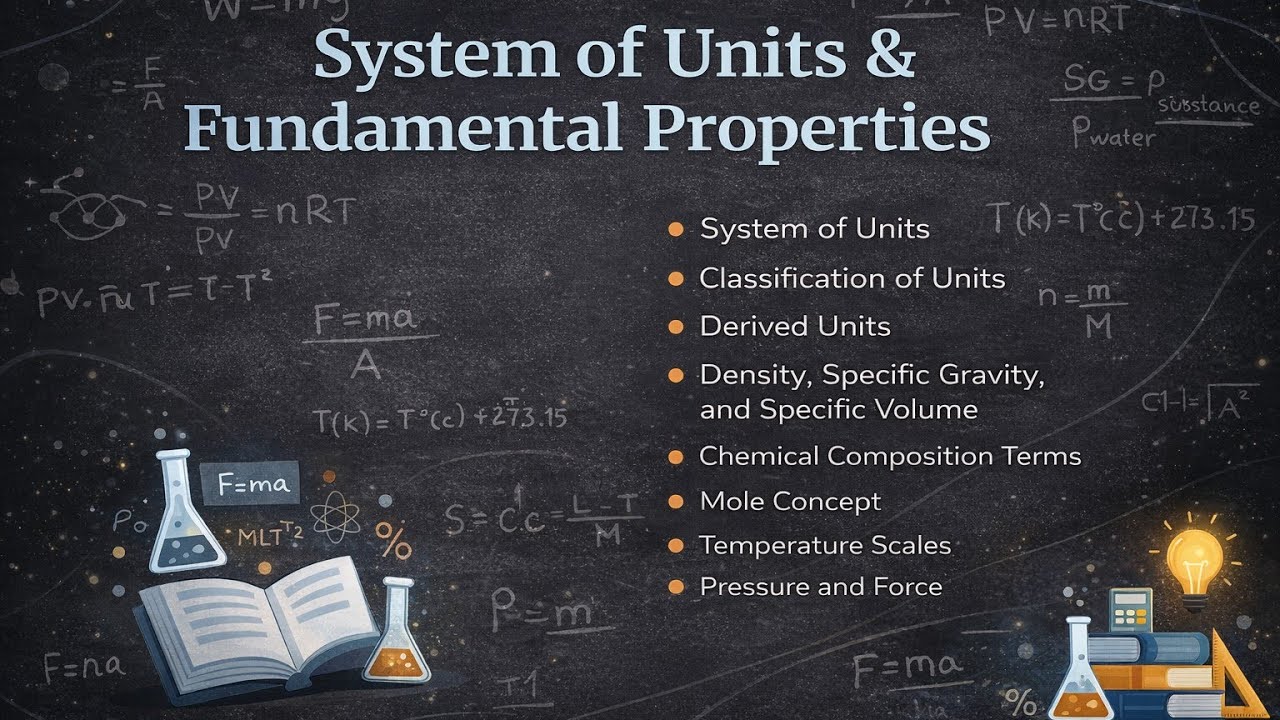 Lecture -1 Units and Dimensions, Bioprocess engineering, Biotechnology 