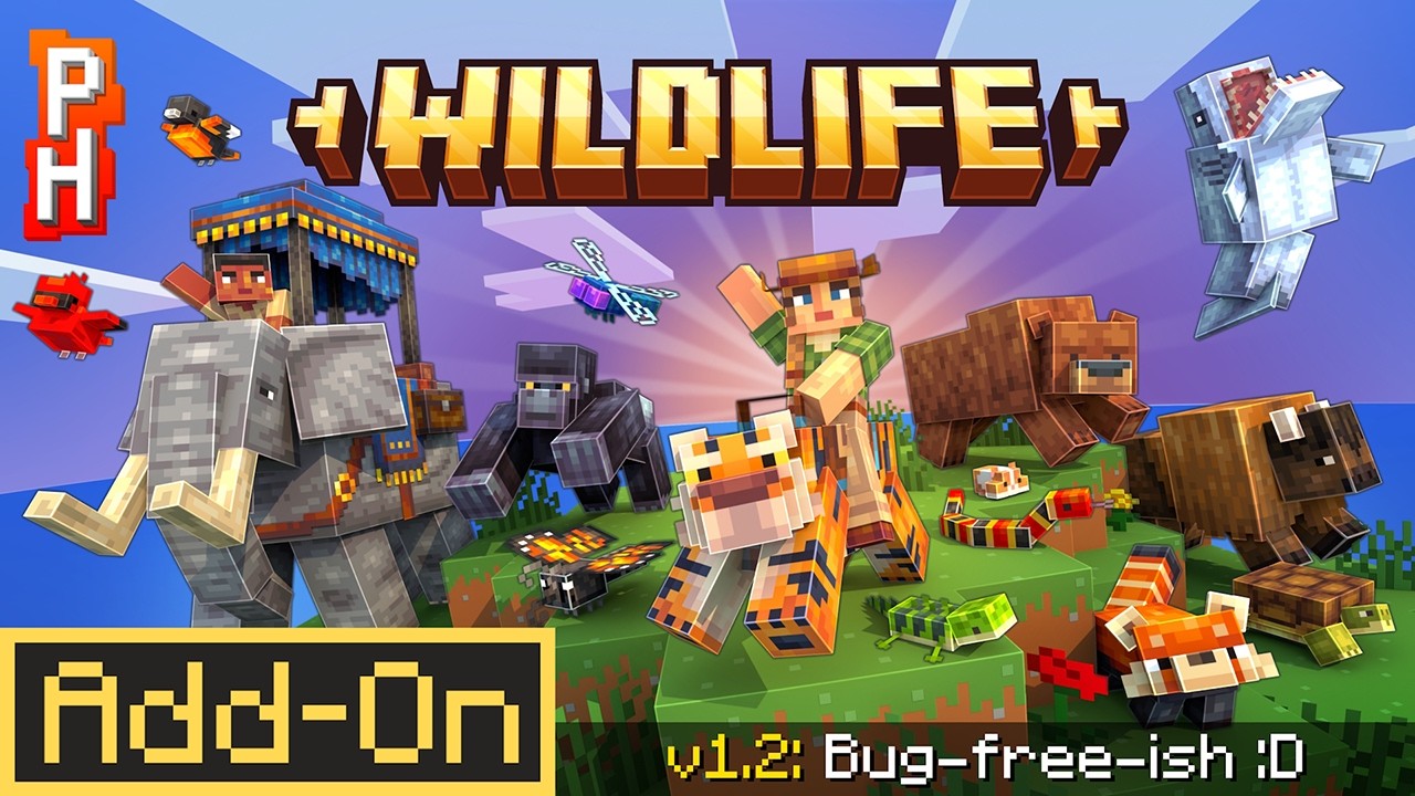 WILDLIFE ADDON 1.2 UPDATE: Insanely Interactive Animals in Minecraft Bedrock!
