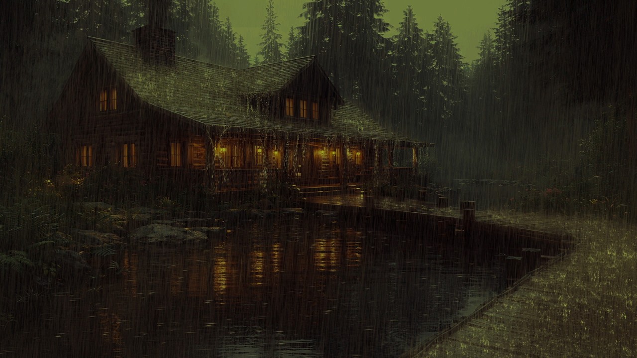 Night Thunder & Heavy Rain 🌧️ Relaxing Forest Sounds for Deep Sleep