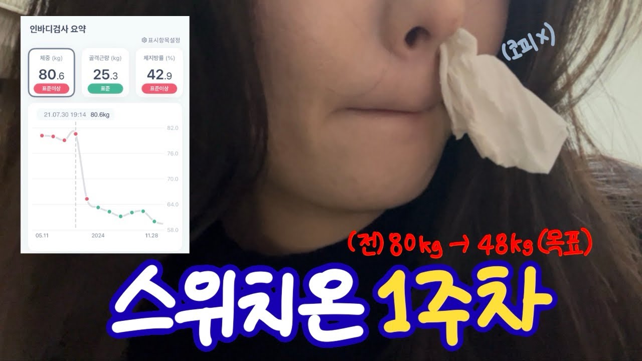 [전 80kg→48kg 목표] 🔥스위치온 1주차🔥 근데 3일차부터 시작하는.. 
