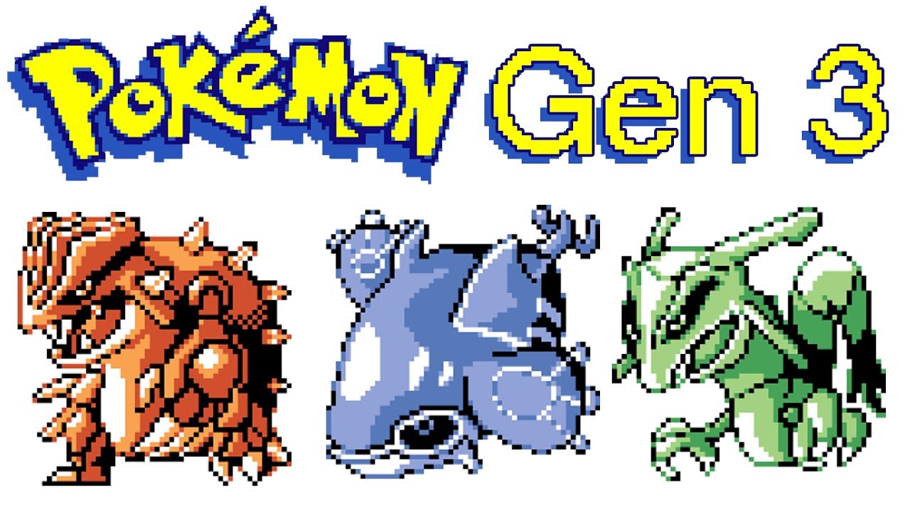 Gen 3 Pokémon Drawn in the R/B/G Style