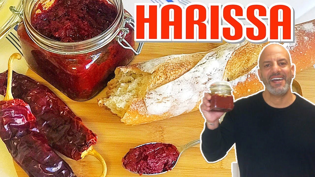 How to make Tunisian Harissa 🌶 Easy Recipe هريسة Hot Chili Pepper Paste 😋