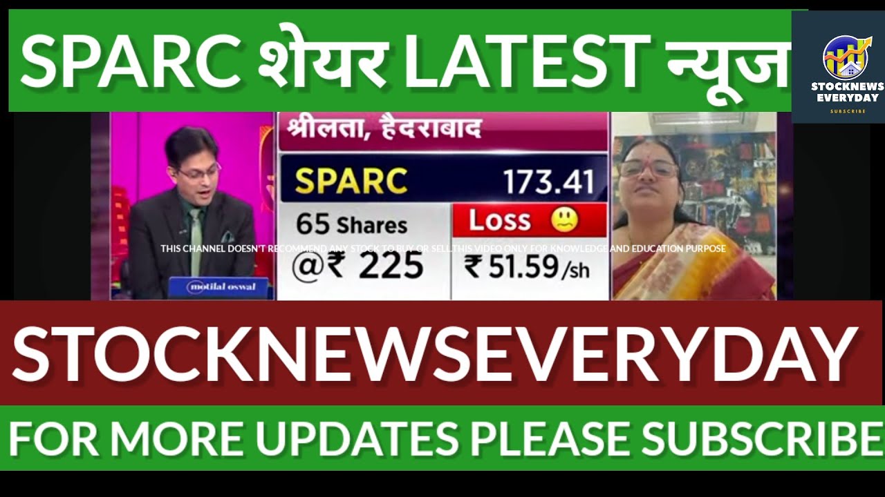 Sparc share latest news, #stocknewseveryday, sun pharma advanced research share latest news