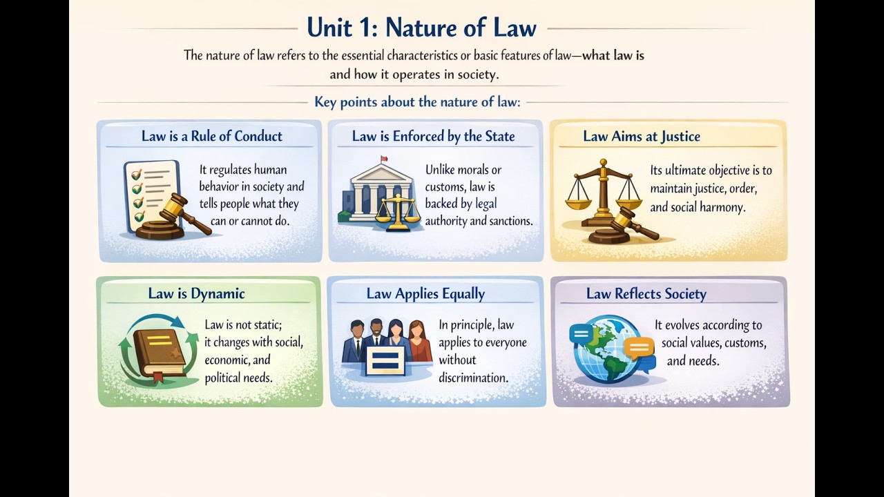 Nature of Law (कानून का स्वरूप / प्रकृति)