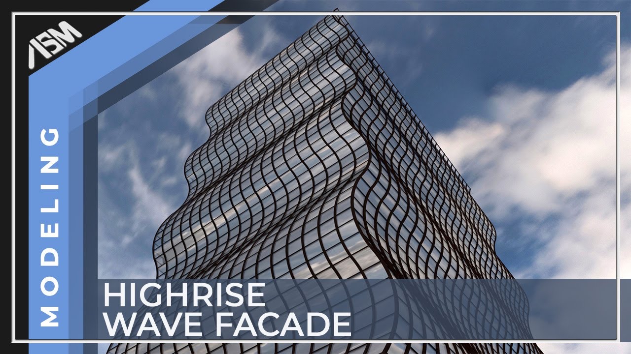 Highrise Wave Facade Building in ARCHICAD