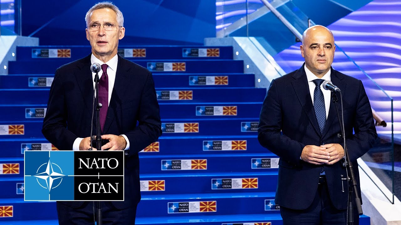 NATO Secretary General with the Prime Minister of North Macedonia 🇲🇰 Dimitar Kovačevski, 22 NOV 2023