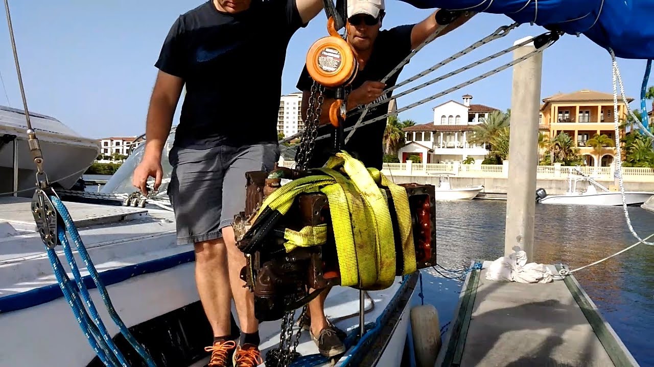 Removing a Sailboat Engine at the Dock - Ep. 20 - Sailing Moxie