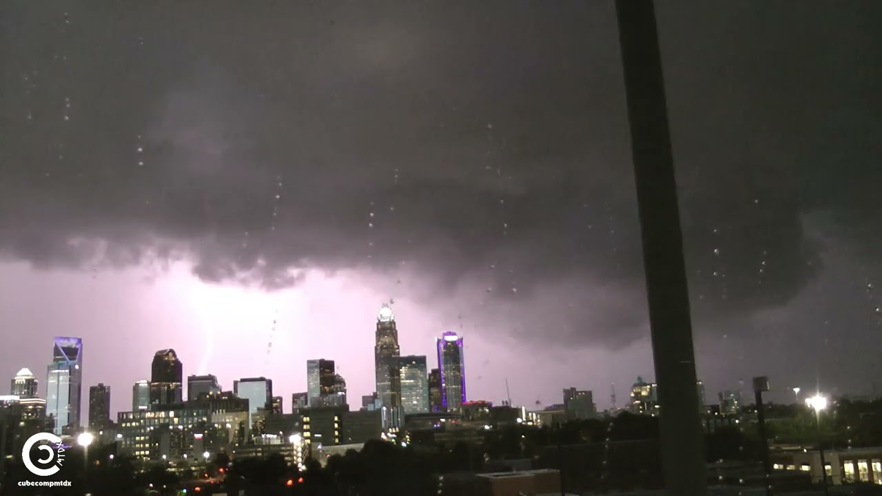 Strong thunderstorm with intense lightning - 5-8-2025 (Charlotte NC)